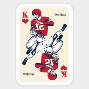 New England Patriots King of Hearts Sticker